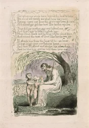 «The Little Black Boy», planche 6 de «Songs of Innocence», 1789